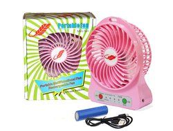 Battery Operated Portable Fans with 2200mA rechargeable Battery -4inch (BLUE) N7