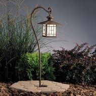 15319PZ Mission Lantern 1LT Incandescent/LED Hybrid Low Voltage Landscape Path and Spread Light, Patina Bronze...