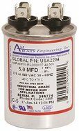 AMRAD ENGINEERING USA2223B Round USA-Made Motor Run Capacitor, 80/7.5 Mfd, 370/440 Vac-132348