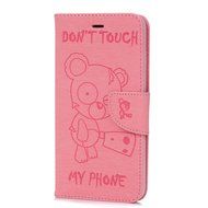 iPhone 7 Plus Case (5.5 inch) - Wallet Flip Stand Case Embossed Cute Bear PU Leather Case Shockproof TPU Inner... N19