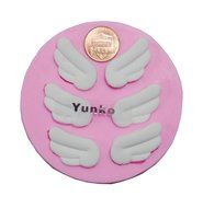 Yunko Small Qute 3 Pairs of Wings Silicone Chocolate Fondant Candy Sugar Mold Cake Decorating Tools N2