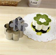 SNW Stainless Steel Cheese Cake Cookie Cutter Mold Bakeware,Flower