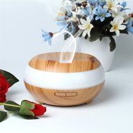 HEIOKEY 300ml Aroma Essential Oil Diffuser Wood Grain Cool Mist Ultrasonic Humidifier with 4 Timer Settings,7... N7