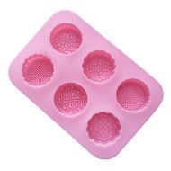 Always Your Chef Silicone Mooncake Molds Muffin Cups Handmade Soap Molds Biscuit Chocolate Ice Cake Baking Mold...