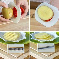ASDOMO Handheld Multi Vegetable Slicer Grater Kitchen White Stainless Steel Blades Cutter Graters Julienne Slicers... N13
