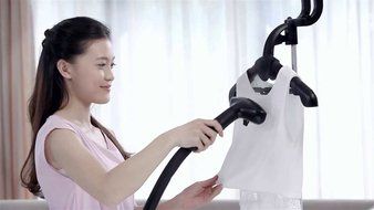 SALAV GS18-DJ/120 White Performance Series Garment Steamer with Folding Hanger N3
