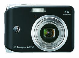 GE A1050-SL 10MP Digital Camera with 5X Optical Zoom and 2.5 Inch LCD with Auto Brightness - Silver N2