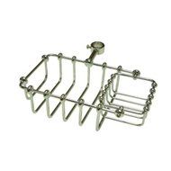 Kingston Brass CC2141 7-Inch Riser Mount Soap Basket for Clawfoot Tubs, Polished Chrome