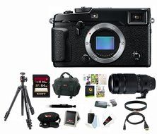 Fujifilm X-Pro2 Mirrorless Digital Camera Body, XF100-400mmF4.5-5.6 R LM OIS WR Lens &amp; 64GB Memory Card Bundle N6