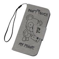 iPhone 7 Plus Case (5.5 inch) - Wallet Flip Stand Case Embossed Cute Bear PU Leather Case Shockproof TPU Inner... N23