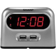 Sharp Double USB Alarm Clock