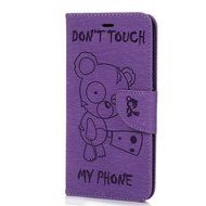 iPhone 7 Plus Case (5.5 inch) - Wallet Flip Stand Case Embossed Cute Bear PU Leather Case Shockproof TPU Inner... N26