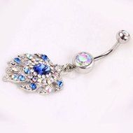 Gypsy Belly Button Rings Jewelry Blue Navel Ring Body Piercing Jewelry N4