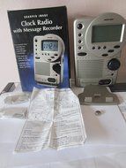 Sharper Image Clock Radio with Message Recorder Oi521