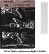 BALLET SLIPPERS lolly kids chocolate candy mold Molding Instruction + 25 lollipop Sticks