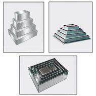 4 Tier Professional Rectangle Multilayer Birthday Wedding Anniversary Cake Tins Pans
