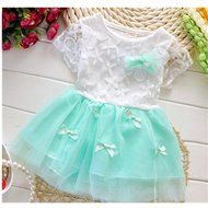 KAKA(TM) Summer Lovely Baby Girls Purple Chiffon Lace Floral Bowknot Dresses Princess Skirt N3