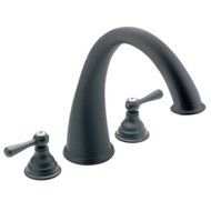 Moen T920WR Kingsley Two-Handle High Arc Roman Tub Faucet without Valve, Wrought Iron by Moen