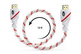 HDMI Cable 2.0 - 3 Feet 4K Ultra-High Speed ( 2-PK, 0.9 Meter ) Supports Ethernet Audio Return ( ARC ) Ultra HD... N3