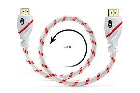 HDMI Cable 2.0 - 3 Feet 4K Ultra-High Speed ( 2-PK, 0.9 Meter ) Supports Ethernet Audio Return ( ARC ) Ultra HD... N4