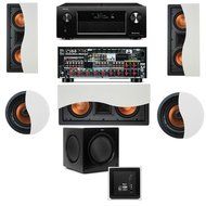 Klipsch R-5502-W II In-Wall Speaker 5.1-SW-310 Denon AVR-X4000