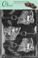 Cybrtrayd K073 Happy Train Lolly Chocolate Candy Mold with Exclusive Cybrtrayd Copyrighted Chocolate Molding Instructions