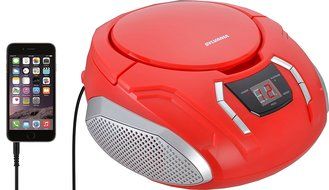 Sylvania Portable CD Boombox with AM/FM Radio (Black) N19