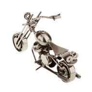 Handmade Wrought Iron Motorcycle Model Bronze Black#3 - Black N5