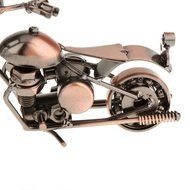 Handmade Wrought Iron Motorcycle Model Bronze Black#3 - Black N8