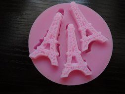 Kitty-Party DIY 3d Silicone Mould 3 Mini Eiffel Tower Shaped Cake Decorating Mold