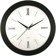 New TIMEKEEPER 6437 12" Round Roman Black Wall Clock