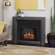 Real Flame 3001E-GRY Electric Hughes Fireplace, Medium, Gray