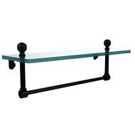 Allied Brass 16 Single Shelf w/Towel Bar Matte Black by Allied Brass