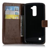 LG K10 Case, LG K10 Wallet Case,PHEZEN Cute Bear Don&#039;t Touch My Phone Design PU Leather Wallet Case Stand Flip... N36