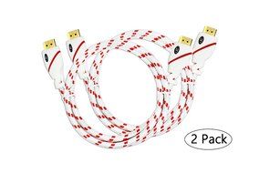 HDMI Cable 2.0 - 3 Feet 4K Ultra-High Speed ( 2-PK, 0.9 Meter ) Supports Ethernet Audio Return ( ARC ) Ultra HD... N5