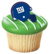 1 X NFL New York Giants Cupcake Helmet Rings 12 count