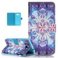 Galaxy Grand Prime Case,ikasus Shiny Glitter Diamond Colorful Art Painting PU Leather Flip Wallet Pouch Stand... N24