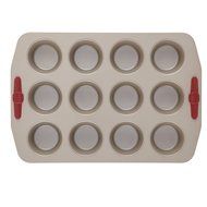 Paula Deen Signature Nonstick Bakeware with Red Grips 12-Cup Muffin and Cupcake Pan