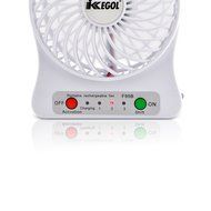 iKKEGOL Mini Portable Personal Table Fan for Office Outdoor Travel, 4-inch, Rechargeable (White) N23