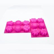 Hippih 2pcs Silicone Muffin Cups Handmade Soap Molds Biscuit Chocolate Ice Cake Baking Mold Cake Pan