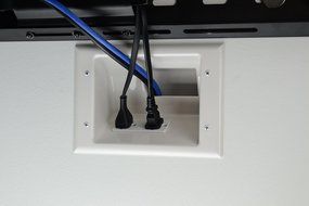 DataComm Electronics 45-0024-WH Recessed Pro-Power Kit with Duplex Receptacle and Straight Blade Inlet N7