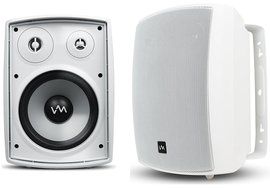 4) VM Audio SR-WOD6 White Waterproof Indoor/Outdoor Patio Speakers Set with Wiring (Pair)