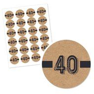 40th Milestone Birthday - Dashingly Aged to Perfection - Cupcake Wrapper &amp; Pick Birthday Party Kit - Set of 24