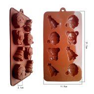 WMSTUDIO Chocolate Mold,DIY Christmas Santa Silicone Kitchen Baking Candy and Soap Molds