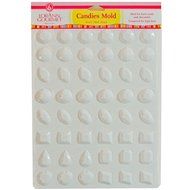 Lorann Hard Candy Making Mold Gems Set - Includes Jewels, Break Apart Hexagon, and Break-apart Rectangle