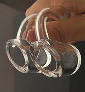 4mm Thickness Quartz fittings 22mm Cup Male And Female (14mm female/90degree) N5