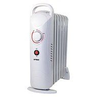 Modern 700-Watt White Electric Portable Oil-Filled Radiator Heater | Contemporary Home Indoor Space Heater by...