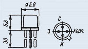 Transistor silicon military KP301V (2P301V) USSR 4 pcs N2