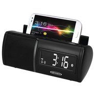 Jensen Bluetooth Clock Radio and Built-In Hands-Free Speakerphone USB Port for Charging Smartphones, Multi-Function...