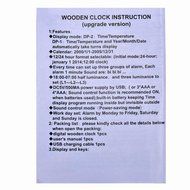 DZT1968&reg; Wooden LED Electronic Desktop Digital Alarm Clock With Temperature N6
